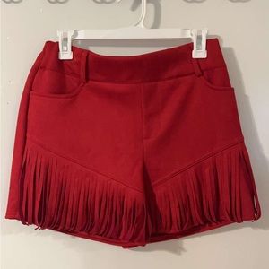 Crazy Train Fringe Shorts